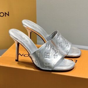 Louis Vuitton Women's Luxury Leather Sandals 10cm Heel with Original Box