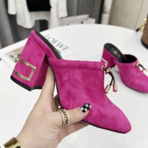 Louis Vuitton Women’s Pink Pumps Sandals with 8.5cm Heel