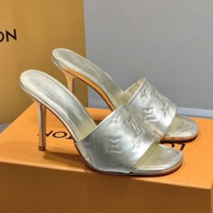 Louis Vuitton Women's Luxury Leather Sandals 10cm Heel with Original Box