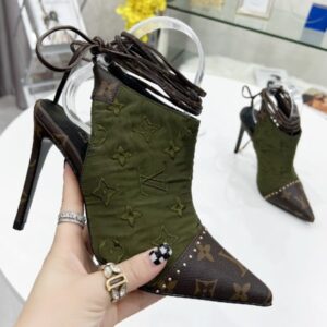 Louis Vuitton Women's Pumps Sandals with 9.5cm Heel and Original Box