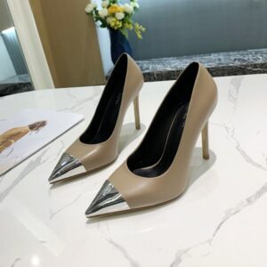 Louis Vuitton Women's High Heels 10.5cm Pointed Toe Brown Leather Pumps
