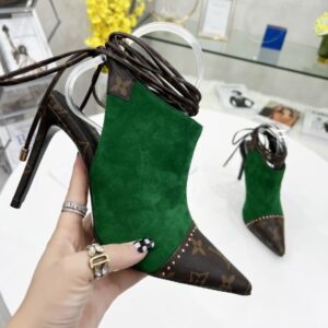Louis Vuitton Women’s Pumps Green Sandals with 9.5cm Heel