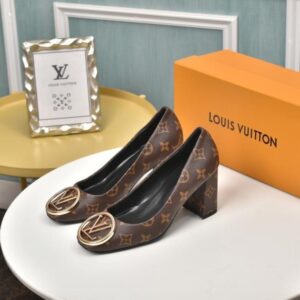 Louis Vuitton Women's MADELEINE Pump 1A4XCU – Monogram Canvas with Gold LV Buckle
