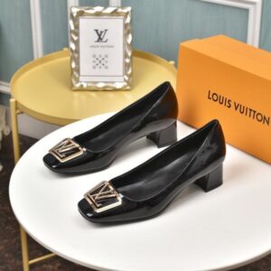 Louis Vuitton Women's MADELEINE PUMP 4.5cm with Black Patent Leather