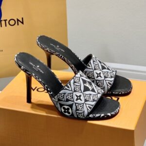 Louis Vuitton Women's Luxury Leather Pumps 10cm Heel Sandals with Original Box